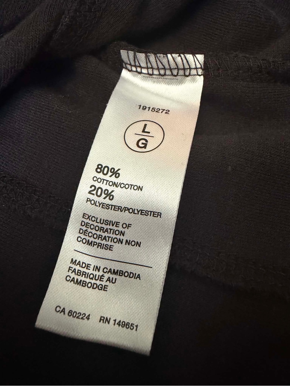 Buffalo David Bitton Black Quarter-Zip Pullover Cotton Blend Classic Layering L - Picture 5 of 5